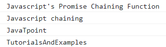 JavaScript promise chaining