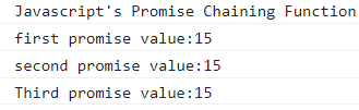 JavaScript promise chaining