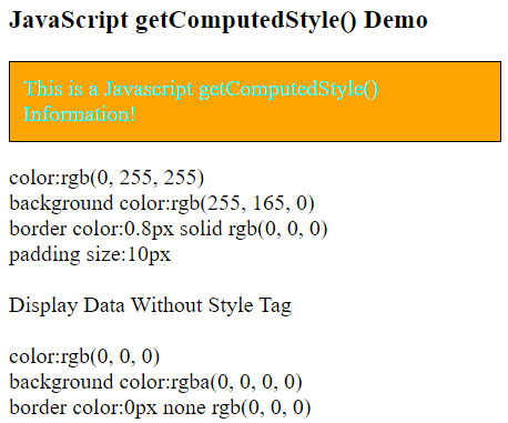 JavaScript windows getComputedStyle()方法