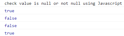 JavaScript Null的概述