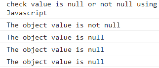 JavaScript Null的概述