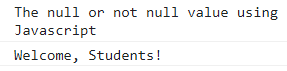 JavaScript Null的概述