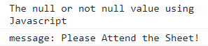 JavaScript Null的概述