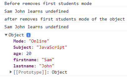 JavaScript 如何从对象中删除键值对