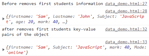 JavaScript 如何从对象中删除键值对