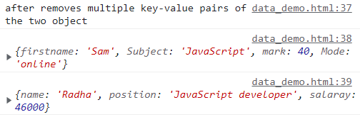 JavaScript 如何从对象中删除键值对