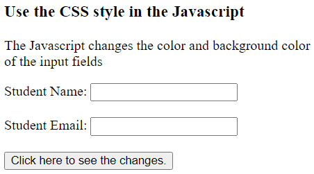 Javascript 如何使用CSS样式