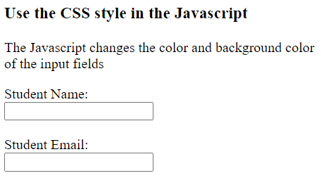 Javascript 如何使用CSS样式