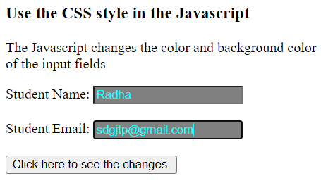 Javascript 如何使用CSS样式