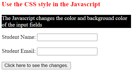 Javascript 如何使用CSS样式