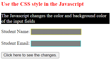 Javascript 如何使用CSS样式