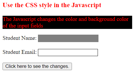 Javascript 如何使用CSS样式