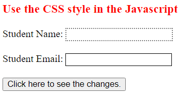 Javascript 如何使用CSS样式