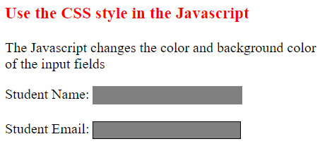 Javascript 如何使用CSS样式