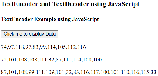 使用JavaScript进行文本编码和解码的TextEncoder和TextDecoder