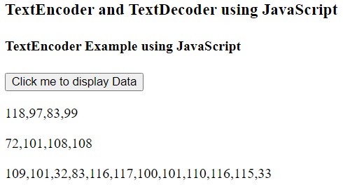 使用JavaScript进行文本编码和解码的TextEncoder和TextDecoder