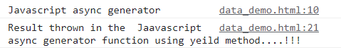 JavaScript 异步生成器函数