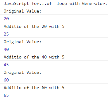 JavaScript for...of循环