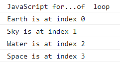 JavaScript for...of循环