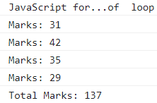 JavaScript for...of循环