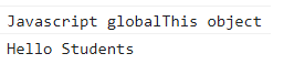 JavaScript globalThis 对象