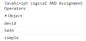 JavaScript 逻辑赋值运算符