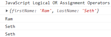 JavaScript 逻辑赋值运算符