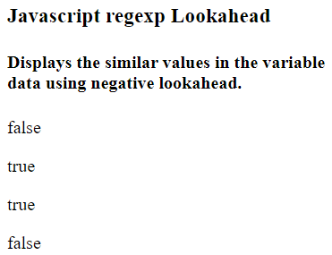 JavaScript regexp向前查找