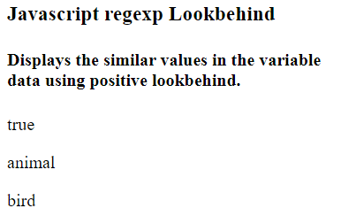 Javascript 正则表达式的Lookbehind