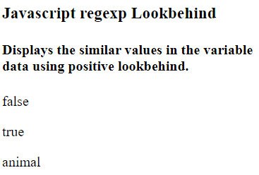 Javascript 正则表达式的Lookbehind