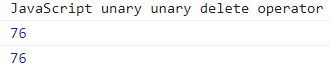 JavaScript 一元运算符