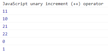 JavaScript 一元运算符