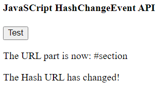 JavaScript hashchange 事件