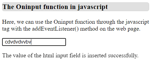 Javascript oninput函数