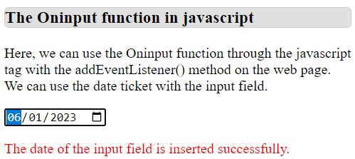 Javascript oninput函数