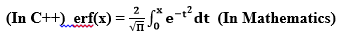 C++ Math erf()函数