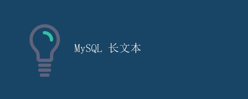 MySQL 长文本