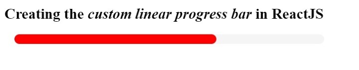 如何在ReactJS中显示LinearProgress