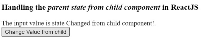 如何在ReactJS中从子组件设置父组件的状态