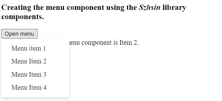 如何在ReactJS中创建菜单项组件