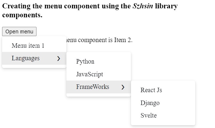如何在ReactJS中创建菜单项组件