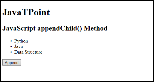 JavaScript appendChild()方法