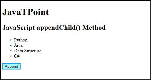 JavaScript appendChild()方法