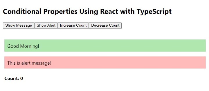 使用React和TypeScript进行条件属性