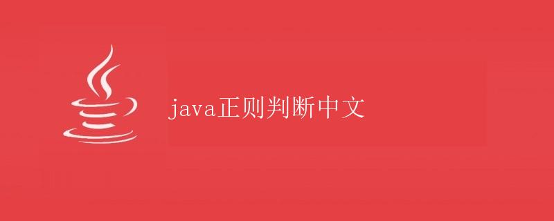 Java正则判断中文