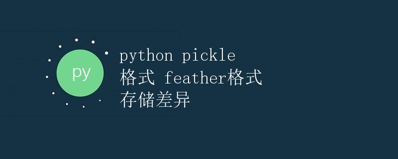 Python pickle 格式和 feather 格式的存储差异