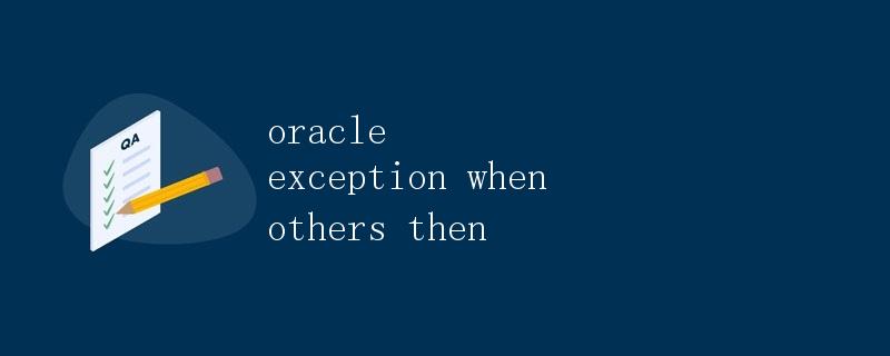 Oracle异常处理：当其他异常时