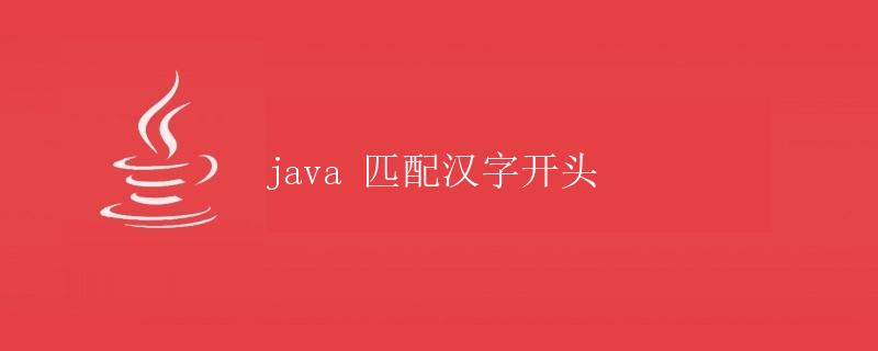 Java 匹配汉字开头