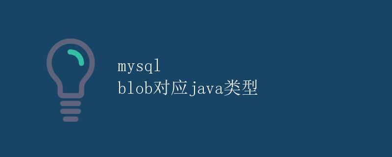 MySQL Blob 对应 Java 类型