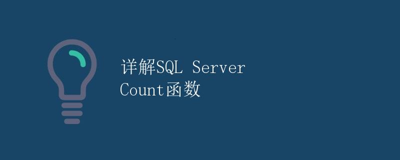 详解SQL Server Count函数